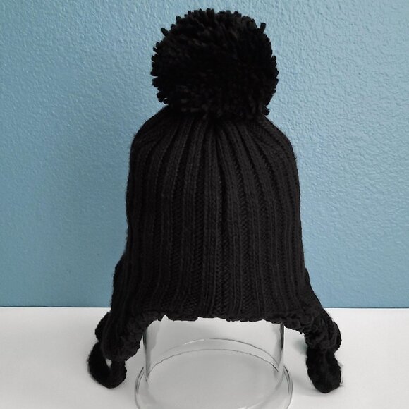 TIMBERLAND ~ Black Pom Winter Hat ~ OS  NWT - Picture 4 of 9